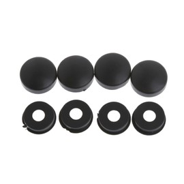 BOGEEL 8Pcs/Set Black Security- License Plate Frame Mounting Screw Bolts Nut Caps for Car Motorcycle Car,Plastic