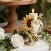 Sunflower Bee Maiden Candle Mold, Floral Silicone Mold for Resin