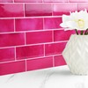 Livelynine 32-pcs Peel and Stick Backsplash Subway Tile Pink Bathroom