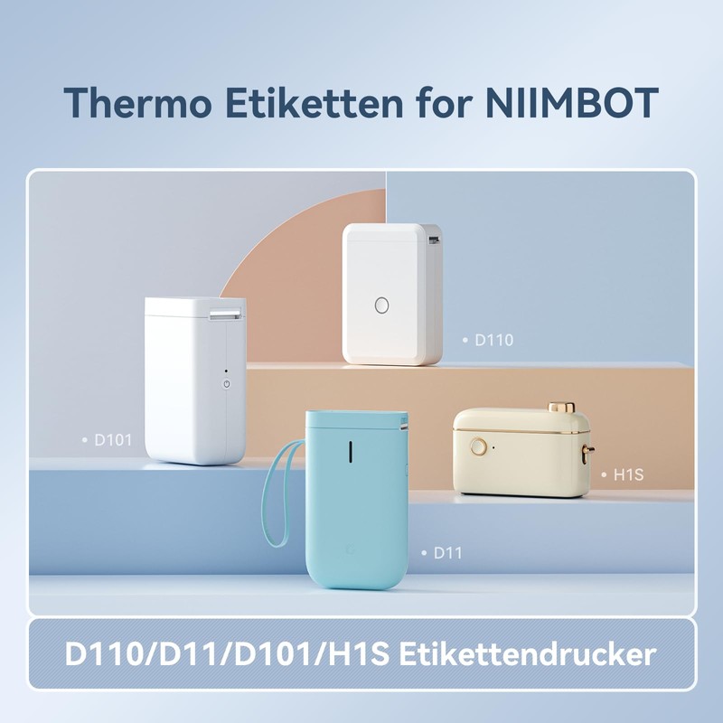 NIIMBOT Thermal Cable Labels, 12.5 x 109 mm Label Printer,