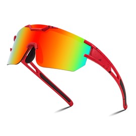 FEISEDY Kids Sunglasses Youth Baseball Sun Glasses, UV400 Sports Cycling Softball Sunglasses for Adult Boys Girls B0227