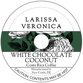 White Chocolate Coconut Costa Rica Coffee (Single Serve K-Cup Pods) (Gourmet, Naturally Flavored, Whole Coffee Beans) (12 pods, ZIN: 575679) - 2 Pack