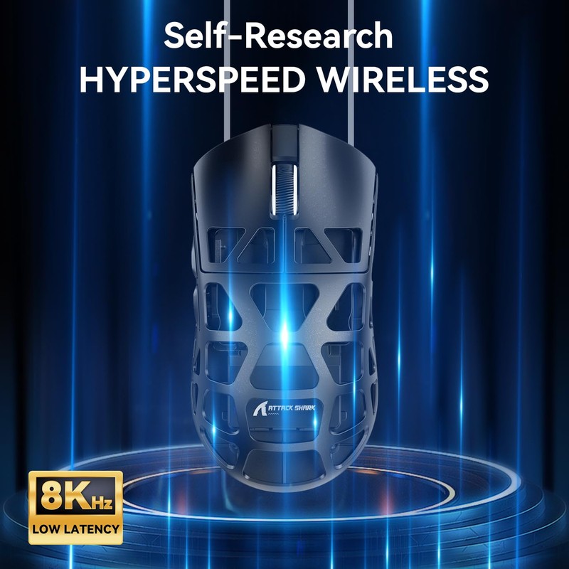 ATTACK SHARK R3 46g Superlight Magnesium Alloy Wireless Gaming Mouse,