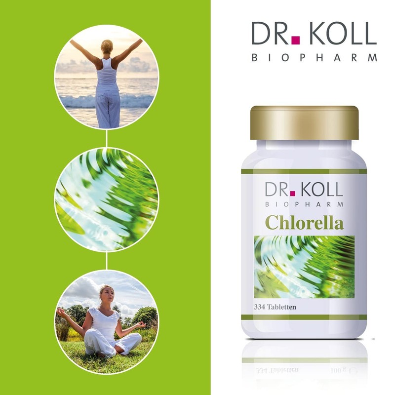 Dr. Koll Organic Chlorella Tablets, 100% Pure, Chlorella Vulgaris Plant