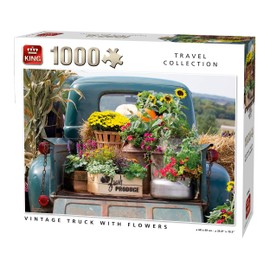 Vintage Truck with Flowers Jigsaw Puzzle 1000-Piece