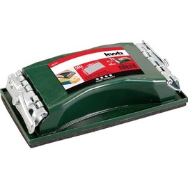 kwb Hand Sander/Sanding Block, Including Clamping Fixture for Sandpaper, 93 x 230 mm