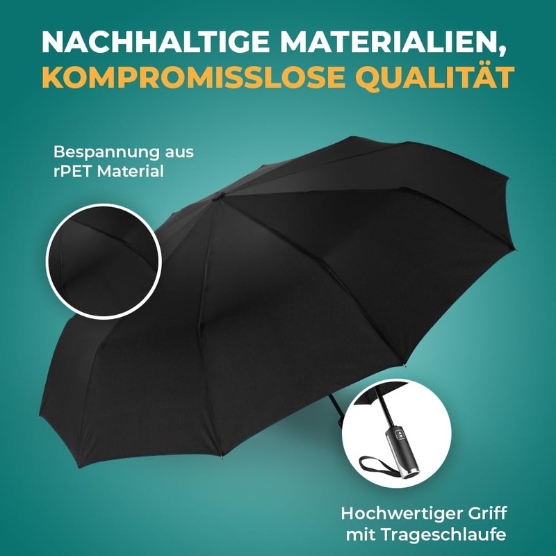 LANGENBERG Small Umbrella with Automatic Opening - Pocket Umbrella Automatic