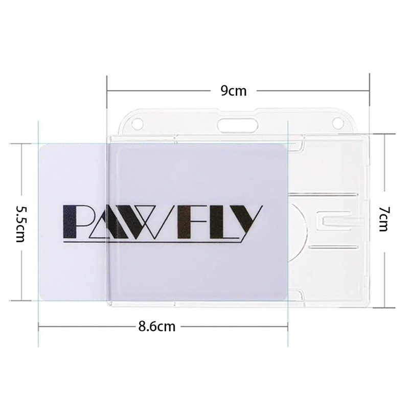 ID Card Holder Hard Card Holder Employee ID Holder Horizontal