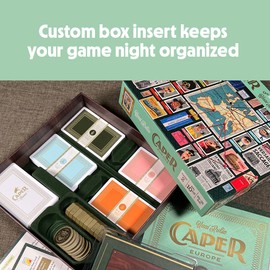 Caper Europe | Strategic Two-Player Board Game for Ages 10+ | Fast-Paced Card Drafting Heist Across Europe | Travel-Friendly Box with Stunning Art | Perfect for Couples and Family Game Night