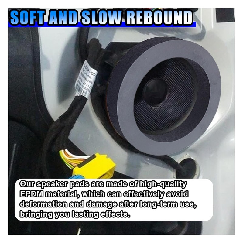4PCS 6.5'' Car Foam Speaker Enhancer, Slow Rebound Speaker Foam