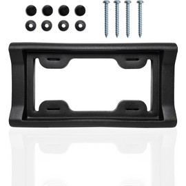 BLVD-LPF OBEY YOUR LUXURY License Plate Frame Bumper Guard Screws Included - 2.3" Thick Rubber License Plate Mount Protects Bumper from Scratches & Dents - Universal Fit for Cars, Trucks, SUVs, & Vans