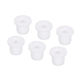 sourcing map 6Pcs T Type Rubber Grommet Mount Dia 11mm ID 7mm H 12mm Seal Protection Flexible Hole Plugs for Cable Pipe White