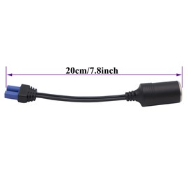 AAOTOKK - Enchufe para encendedor de cigarrillos de 12 V, enchufe EC5 a hembra para encendedor de cigarrillos, adaptador de puerto para batería de coche, mini portátil, paquete de alimentación portátil de 20 cm