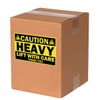 4x6inch Larger Caution Heavy Shipping Stickers 100pcs Yellow Heavy Lift