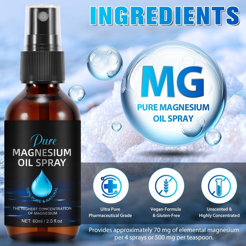 Maani Essence 100% Pure Magnesium Oil Spray Large Extra Strength