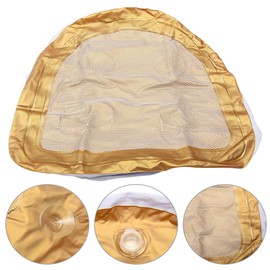 Hot Tub Booster Cushion w/Suction Cups, Inflatable Spa Cushion PVC Bathtub Pillow, Soft Seat Back Support Tub Booster Pad for Adults at Home Spa & Rest (Gold)