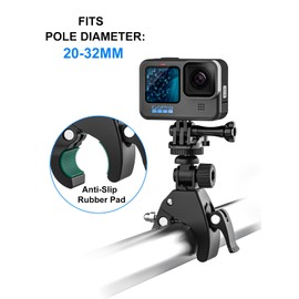 Kolasels Easy Installation Adjustable Crossbow Gun Scope Camera Clamp Mount with 1/4 Thread for Gopro Hero Session Fixation