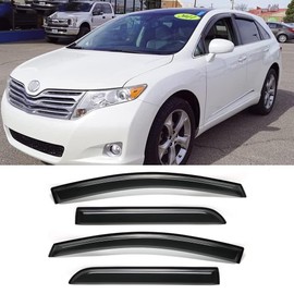 Puermto 94162 Sunproof Waterproof Side Window Wind Deflector, 4pcs Protective Replacements Rain Guards Set, Window Visor fit for TOYOTA VENZA 2009-2018