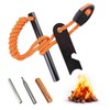 Flint and Steel Fire Starter Kit With Magnesium Rods, Paracord