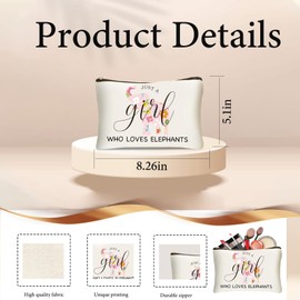 DHQH Elephants Birthday Gifts for Women, Animal Lover Christmas Gifts Aesthetic Elephant Reusable Grocery Bag, Mother's Day Gift for Mom Sisters Daughter