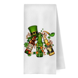 GCFET Irish Gifts Kitchen Towels - St Patrick's Day Decorative Waffle Weave Dish Towels, Irish Towels for Kitchen Bartender, Irish Gifts St Patrick's Day Hand Tea Towels, 16x24 Inch