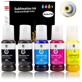 Autofill Syringe-Free Sublimation Ink for Epson ET-2840 ET-4800 ET-2850 ET-2800 ET-2803 ET-2400 ET-2720 ET-3850 ET-2760 ET-3830 ET-4700 ET-2750 ET-4850 ET-5800 (500ML)