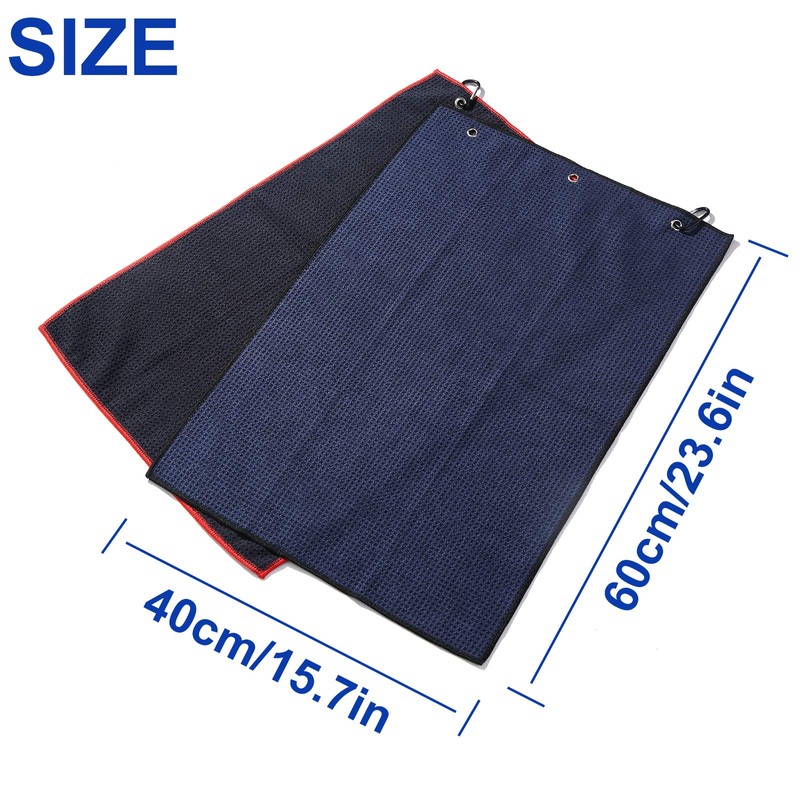 Yizerel 2 Pack 16" x 24" Tri-fold Golf Towel Set,