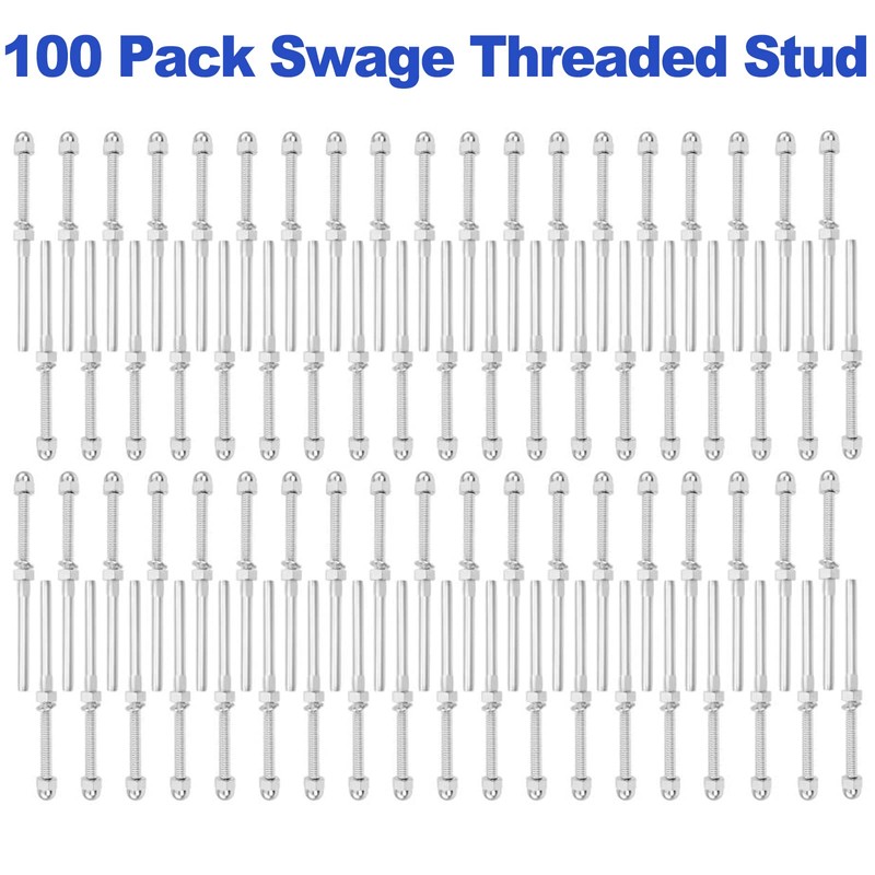 CKE 100 Pack Cable Railing Kit - Hand Swage Threaded
