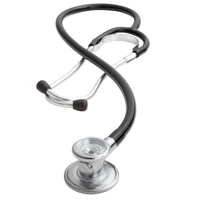 ADC Adscope 647 Sprague-1 Lightweight Single-Tube Stethoscope with 5 Interchangeable Chestpiece Options, Black