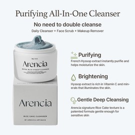 ARENCIA ARENCIA Hyssop Brightening & Deep-Cleansing Face Scrub & Exfoliator - All Skin Types, For Sebaceous Filaments & Blackheads (1.76oz)