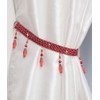 John Aird PAIR (x2) Crystal Beaded Curtain Tie Back (Red)