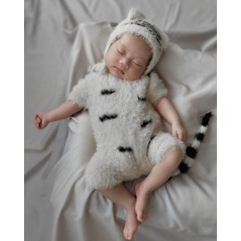 Newborn Baby Photography Outfits Tiger Boy Girl Newborn Photoshoot Crochet Romper Props Baby Photo Knit Bodysuit