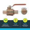 SharkBite 3/4 Inch Crimp Ball Valve, Brass Plumbing Fitting, PEX