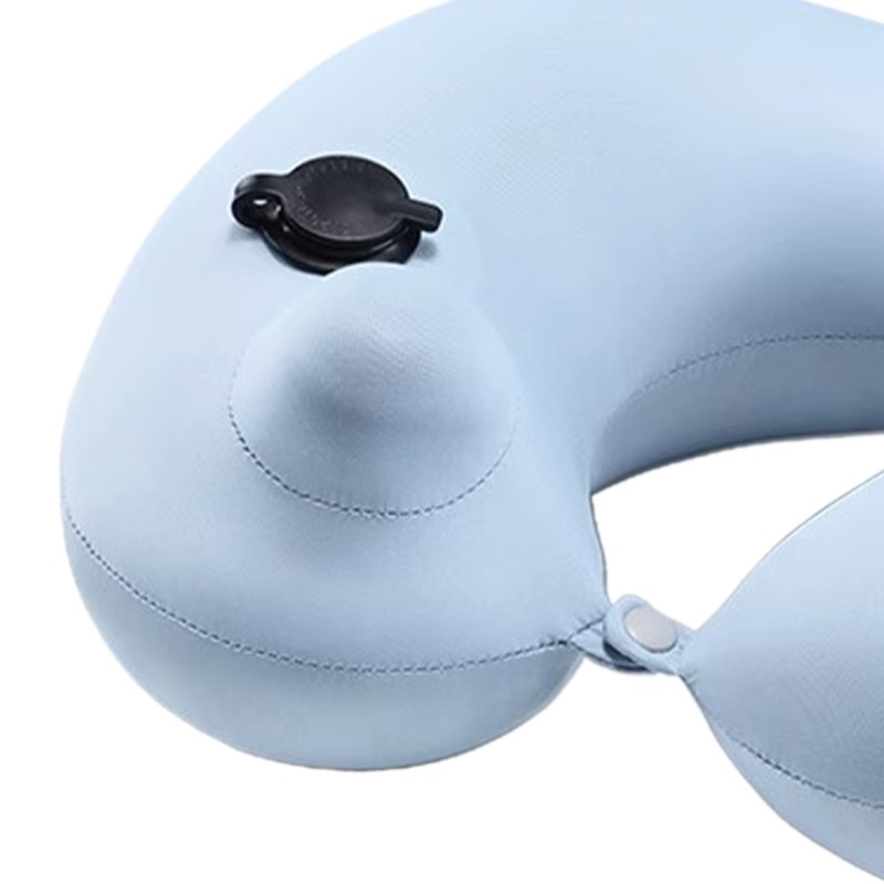 Neck Pillow U Shape Portable Press Inflatable Ice Silk Travel