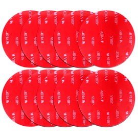 10 Pcs 3.15 Inch Heavy Duty Double Sided Adhesive Pads for Wall Hanging, 8cm Strong Foam Adhesive Mounting Tape Replacement Sticky Pads for Suction Cup Dashboard / Car Bracket, Tack & Removable, Round