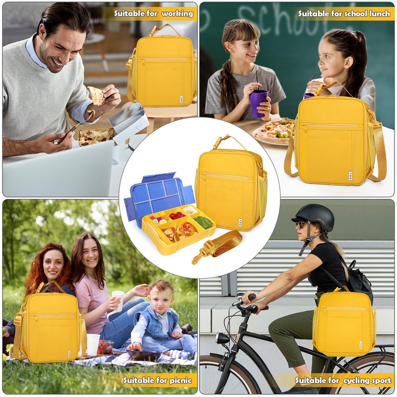 NOL Natural Organic Lifestyle Nylon Waterproof Lunch Box for Women/Men,