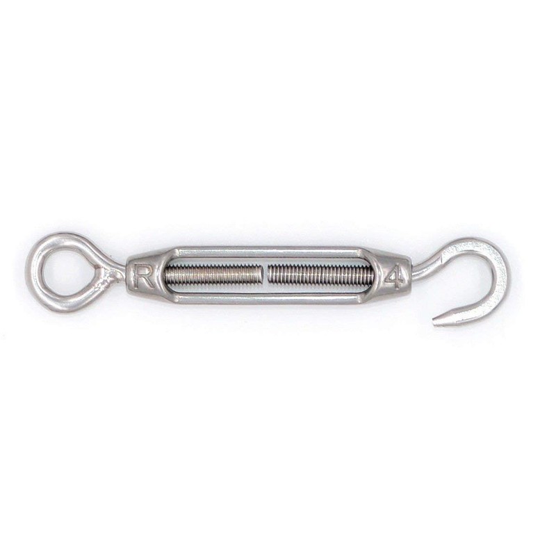 eoocvt 5pcs M4 Stainless Steel 304 Turnbuckle Wire Rope Tension