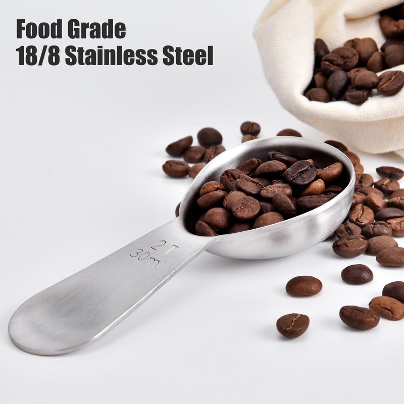 Doosu 2 Tablespoon Coffee Scoop - 18/8 Stainless Steel Heavy