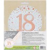 OakTree Sparkling Fizz Hanging Swirls 18th White & Rose Gold