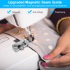 Whuooad Magnetic Seam Guide for Sewing Machine, 2 PCS Magnetic