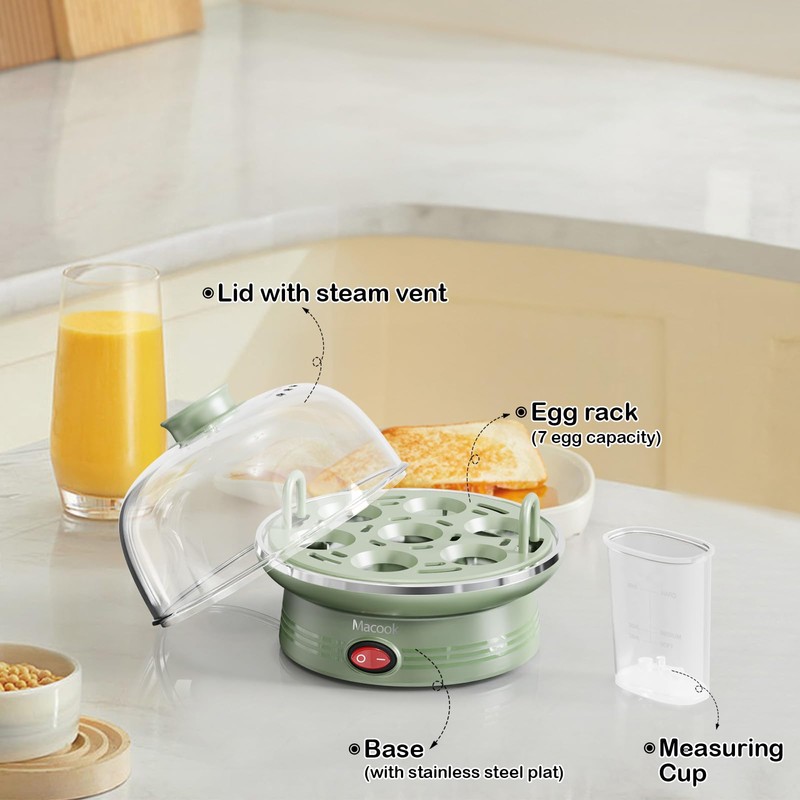 Rapid Egg Cooker, 7 Egg Capacity Electric Egg Cooker for
