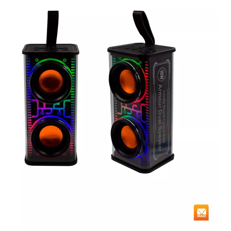 Maíz Bocina Radio Fm Luz Led Recargable Usb Bluetooth Portatil