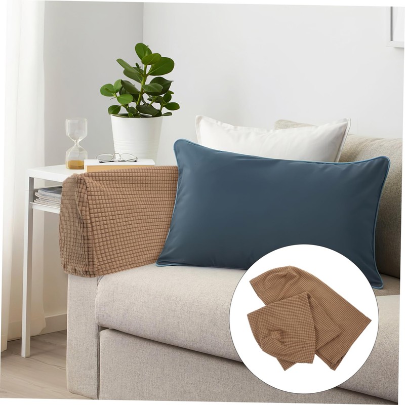 FUNOMOCYA 3sets Elastic Couch Armrest Cover Sofa Armrest Insert Light