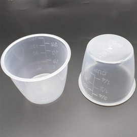 AKOAK Plastic Transparent rice Measuring Cup, 160ml Rice Cooker Measuring Cup, Double Scale Rice and Dry Material Measuring Cup, Kitchen Supplies - Pack of 2