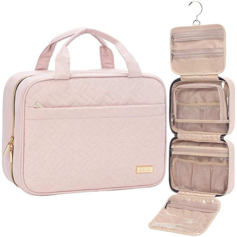 NISHEL Travel Toiletry Bag for Women - Portable Hanging Organizer