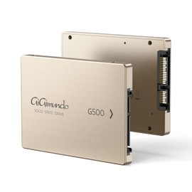 GiGimundo G500 2.5" SATA Solid State Drive 512GB – High-Speed SSD, Durable Lightweight Aluminum, Data Storage Solution for Laptops, Desktops, 2.5 SATA Enclosures - Rose Gold