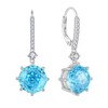 YL Round Drop Earrings for Women 925 Sterling Silver Rose