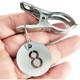 Door Number Tags Cloak Number Tags 1-50 Key Label Tags Open Industrial Stainless Steel Key Tags Keychains Name Tags Business Management Name Tags Key Cards Pet ID Keys Luggage Locker Tags Tags Labels