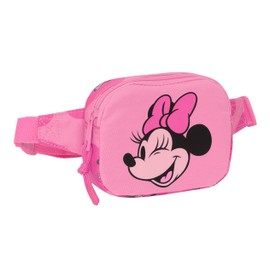 Safta MINNIE MOUSE LOVING – Children's Waist Bag, Ideal for Young People and Children of Different Ages, Comfortable and Versatile, Quality and Resistance, 14 x 4 x 11 cm, Pink, pink, Estándar, Casual