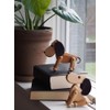 ArchitectMade Oscar Wooden Dog beech/ears of brown leather